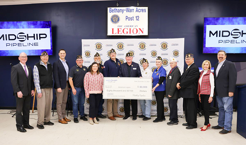 Local American Legion post receives $10,000 donation from Midship