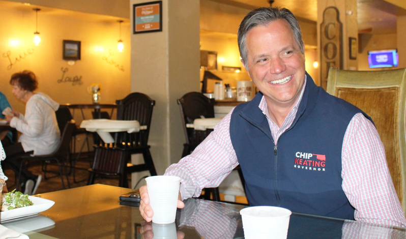 Keating campaign makes stop in Tishomingo