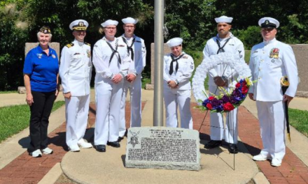 Crew of namesake Navy vessel pays tribute to Tishomingo war hero